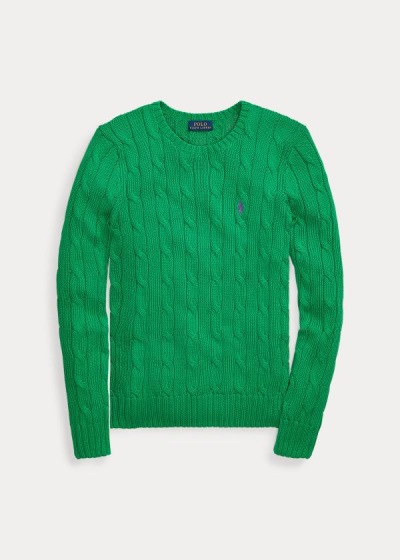 Polo Ralph Lauren Cable-Knit Cotton Striktrøje Dame Danmark (XCUZR5208)